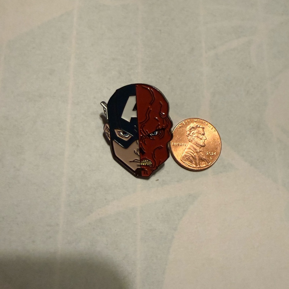 Captain America Two-Face Enamel Pin